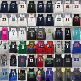 Stitched Basketball Jerseys Luka Doncic Zion Joel Tyrese Williamson Embiid Maxey Victor Leonard Wembanyama Johnson Bibby Williams Garnett Rodman Bam Bird Adebayo