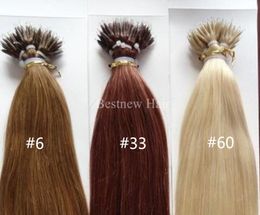 100 Beads 100g 18quot20quot22quot INDIAN Remy Human MICRO NANO RINGS Tip Human Hair Extensions DHL Fast 6249462