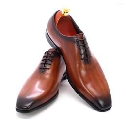 Dress Shoes Square Toe Genuine Leather Derby For Men Business Formal Gentlmen Oxford Fashion Breathable Moccasins