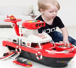 Kids Toys Simulation Track Inertia Boat Diecasts Toy Vehicles Music Storey Light Toy Ship Model Toy Car Parking Boys Toys 2203176772376