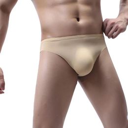 Underpants Underwear Men Mesh Low Waist Soft Breathable Knickers Short Sexy Briefs Solid Colour Thongs Bikini