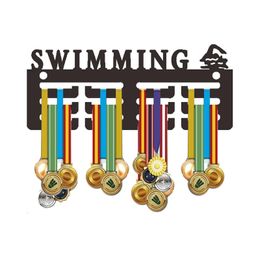 Medal Display Hanging Holder Rack Acrylic Hanger Bracket Wall Hooks Home Office Decor Triathlon Running Sport Match 240307