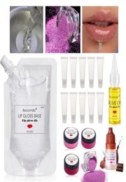 DIY Lip Gloss Kit Lip Gloss Base Moisturizing Gel Versagel Base Gel Handmade Cosmtic Tools Pigment Powder Glitter222w7434785