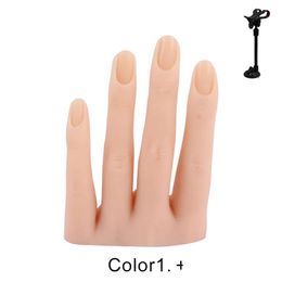 Nail Practise & Display Nails Practise Sile Hand Model 3D Adt Mannequin Fake Manicure Pedicure Display Moveable 220726 Drop Delivery H Dh2Tr