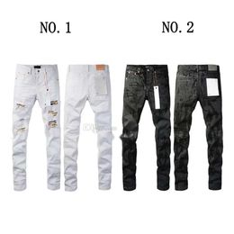 Designer Mens Purple Jeans for Mens Denim Pants Fashion Womens Purple-brand Trends Distressed Black Ripped Biker Slim Fit Motorcycle Sweatpants 300003