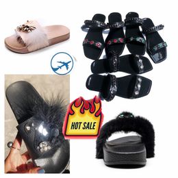 designer Slippers Beach Classic Flat Sandals Luxury Summer Leather Flip Flops Top Quality Men Women Slides GAI Size 36-41