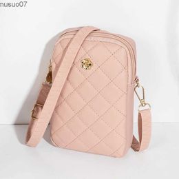 Messenger Bags Embroidery Mobile Phone Bags Women Fashion Shoulder Bag Female Mini Crossbody Messenger Bags PU Leather Clutch Wallet PouchL2403