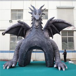 Outdoor Decor Giant Inflatable Balloon Dragon Tunnel For Event Decoration