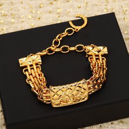 Luxury quality charm bracelet with rectangle shape special design have stamp box PS3089B