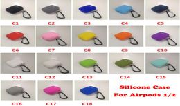 Soft Silicone Case For AirPods 123 Mini Slim TPU Wireless Bluetooth Headphone Cover For Airpods Pro 4 Mini With Metal Hook3514285