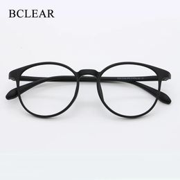 BCLEAR Arrival Unisex Ultra Light TR90 Retro Eyeglasses Frames Women Fashion Round Spectacle Prescription Frame Myopia 240227