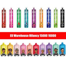 Original E cigarette hifancy Star 15000 16000 Puffs Bar disposable vape pen 750MAH Rechargeable Battery TYPE C USB 24ML Pre-filled Cart Vapers randm desechables kits