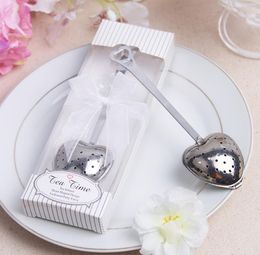 Heartshaped tea leak Wedding gifts for guests Favors Souvenirs Boda strainers filter bags Infuser Kitchen accessories office6851419