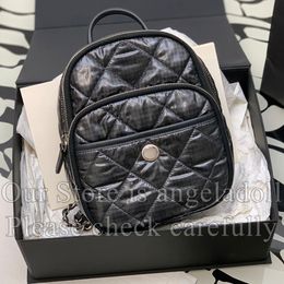 10A Mirror Quality Designers Small Nylon Backpack Womens Luxurys Handbags Quilted Flap Chip Purse Double Chain Strap Shoulder Black Bag With Box