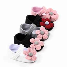First Walkers 0-18M Infant Baby Girls Cute Moccasinss Flower Decor Soft Sole Flats Shoes Non-Slip Summer Princess