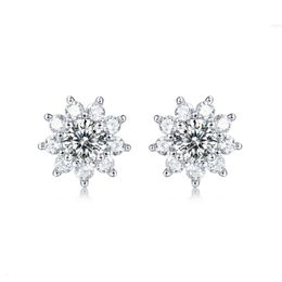 2024 Fashion Earring 18k Gold Plated Silver 0.3/0.5/1 Ct d Colour Vvs Moissanite Diamond