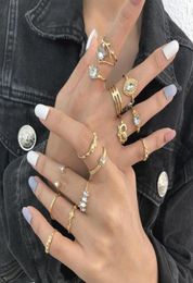 Wedding Rings Bellona R0391 Jewellery Women39s Simple Geometric Ring Set Old Fashion Exaggerated Joint RingWedding6222875