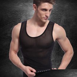 Waist & Tummy Shaper Fashion Autumn Winter Casual Skinny Mens Garment Crush Belly In Waist Corset Shape Underwear Tight Beer Vest Drop Dhumx