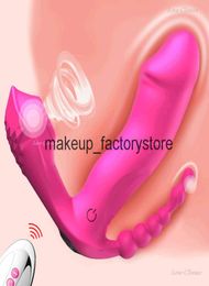 Massage 3in1 Wireless Panty Vibrator Wearable Sucking Gspot Clit Stimulator Heated Vagina Anal Plug Orgasm Dildo Female Sex Toy3888144