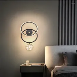 Wall Lamp Bedroom Bedside Modern Simple Light Luxury Living Room Sofa Background Creative Sky Star Glass Corridor