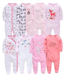 Jumpsuits Born Baby Girl Rompers Cartoon Infant Boy Jumpsuit Roupas De Cotton Body Suit Pajama Kids3804228