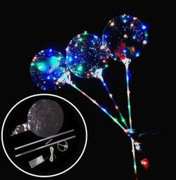 LED balloons with stick giant luminous balloon children039s toy birthday party wedding decorations5793396