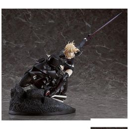 Action Toy Figures Lensple Fate Grand Order Saber Altria Pendragon With Motorcycle 18 Scale Pvc Black Figure Collectible Model Drop De Ota0V