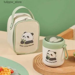 Bento Boxes 304 Stainless Steel Lunch Box Cute Rabbit Bear Food Thermal Jar Insulated Soup Cup Container Bento Box For School Children Work L240307