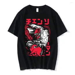 Women's T Shirts Japanese Anime Chainsaw Man Summer Women T-shirts Manga Graphic Print Y2k Clothes Funny Cartoon Unisex Short Sleeves Shirt