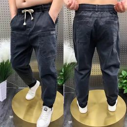 Spring and Autumn Style Six Pocket Large Size Jeans Loose Mens Versatile Straight Leg Pants Versatile Durable Casual 240307