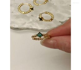 Hoop Earrings ed Huggie Gold Plated Black Green Blue Princess Cut Cubic Zirconia Small Hoops For Women7799835