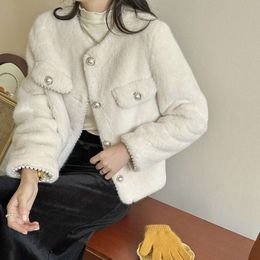 2023 Autumn/Winter New Fashionable Small Fragrant Wind Gold Sable Suede Integrated Environmental Protection Mink Coat Women's Cardigan Top 231818