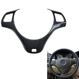 Steering Wheel Covers For 3 Seires E90 E91 E92 E93 2005-2012 ABS Carbon Fibre Look Black Car Cover Frame Trim