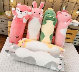 Cartoon Long Animals Plush Toy Squishy Sleeping Friend Stuff Cat Bunny Pig Fox Dinosaur Unicorn Doll Christmas Gift 7090120cm 202789142