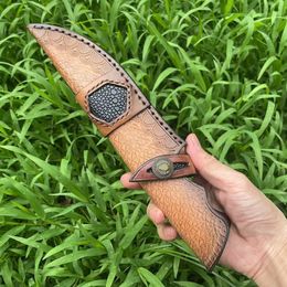 Top Quality S2261 Leather Knife Sheath, Straight Knife Holster Knife Blade Cover Belt Knife Case for Hunting, Leisure and Kitchen