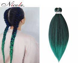 Nicole Pre Stretched Straight Crochet Hair Easy Jumbo Braids Ombre Heat Resistance Synthetic Fibre Hair Extension 26quot 8195487