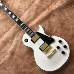 White custom electric Guitar Gold hardware HH pickup with 6-string fast delivery