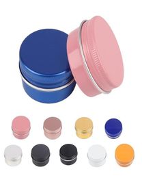 Colourful Aluminium Case Round Lip Balm Tin Storage Jar Containers with Screw Cap for Lip Balm Cosmetic Candles or Tea 9 Colors9305295