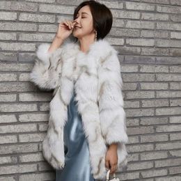 Fox Grass Mid Length Haining Autumn/Winter New Long Fur Integrated Coat For Women 3758