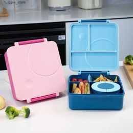 Bento Boxes Stainless Steel Bowl Lunch Box Plastic Dinner Plate Microwaveable Heating Compartment Bento Box Childrens Lunch Box L240307