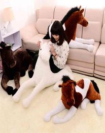 7040cm Giant Stuffed Simulation Animal Horse Plush Toy Prone Horse Doll Kids Children Birthday Xmas Gift Home Decoration 2108255486780