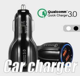 6A QC30 Fast Charger Car Charger 2U 5V Dual USB Ports Fast Charging Adapter for iPhone Samsung Huawei Metro Smart Phones in OPP B8856027