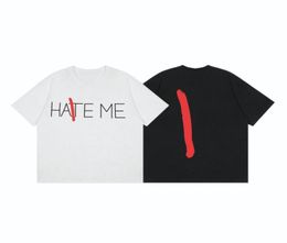 22ss Spring Summer USA HATE ME Print Vintage oversize T shirts Mens Tshirt Women Clothes Casual Cotton Tee5625099