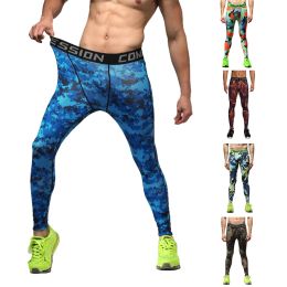 Pants Men Fitness Joggings Running Tights Trouser High Elastic Compression Sports Leggings Quick Dry Ankle Length Gym Pants New