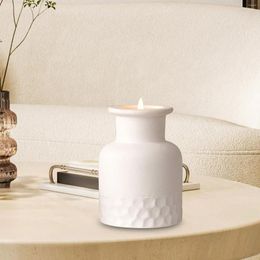 Candle Holders Tea Holder Modern White Geometric Table Ceramic Simple Candlestick For Bedroom Party Dining Living Room Decoration