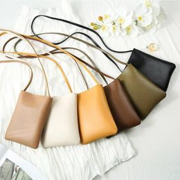 Shoulder Bags Vertical Mobile Phone Bag Female Cross-body Small Fashionable Simple Soft Face Single Bucket