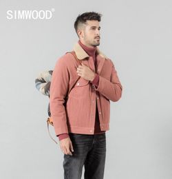 SIMWOOD winter Shearling Trucker Jacket men 90 white duck down coats bomber warm outerwear plus size clothes SI980621 2105065044619