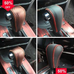 Other Interior Accessories New Leather Car Gear Head Shift Knob Er Fit For Honda Crv Cr-V -2021 Collars Accessories Drop Delivery Auto Dh1Dv