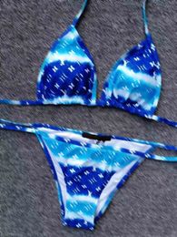 Designer swimsuit women's three part swimsuit fashionable summer two-piece bikini set letter sexy beach swimsuit swimsuit high-quality clothing