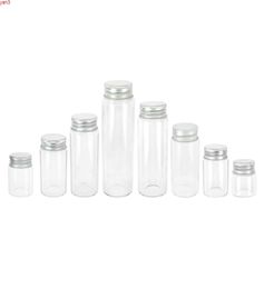 25ml 30ml 40ml 50ml 60ml 70ml 80ml 90ml Glass Bottle With Silver Screw Aluminium Cap Spice Food Container Jars Vials DIY 24pcshigh 8083939